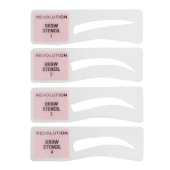 Makeup Revolution Brow Powder Stamp & Stencil Kit Dark Brown