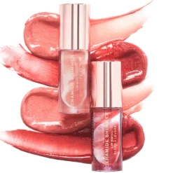 Makeup Revolution Festive Allure Ceramide Shimmer Lip Swirl Out Out Red