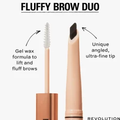 Makeup Revolution Fluffy Brow Filter Duo Ash Brown