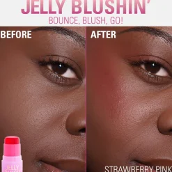 Revolution Jelly Blush Stick Lip and Cheek Stain Strawberry Pink
