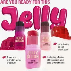 Revolution Jelly Blush Stick Lip and Cheek Stain Peach Orange