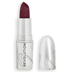 Revolution Metallic Muse Glitter Lipstick Iced Berry