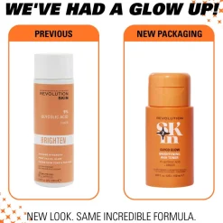 Revolution Skin Glyco Glow 5% Glycolic Acid & Ginger Brightening AHA Toner 150ml