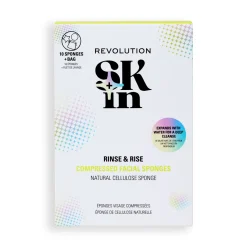 Revolution Skin Rinse & Rise Compressed Cellulose Facial Sponges 10 Pack